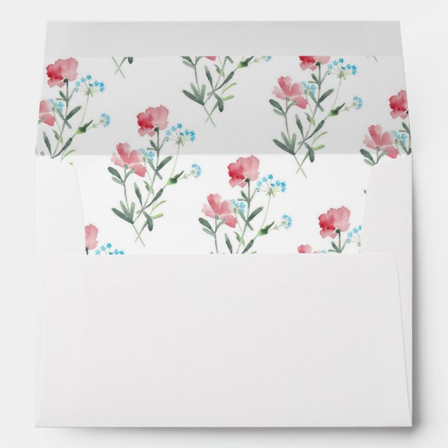 Pretty Wildflowers | Floral Lined Envelope (Back (Bottom))
