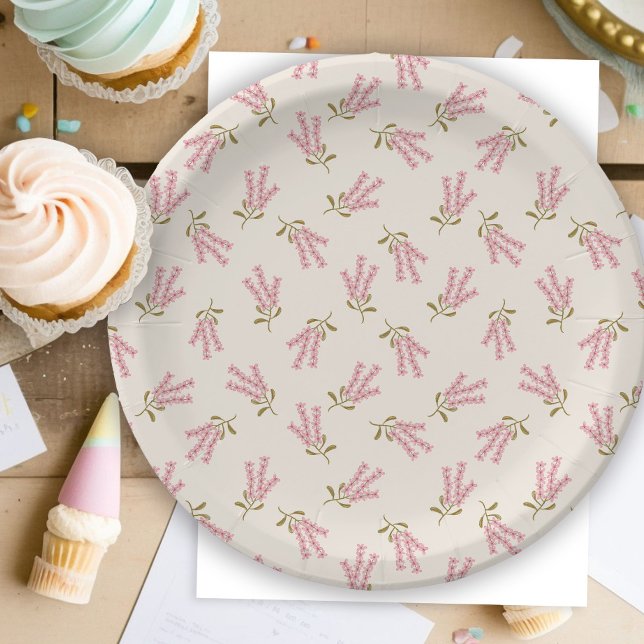 Pretty Wildflowers Floral Party Shower Minimal Paper Plate (Creator Uploaded)
