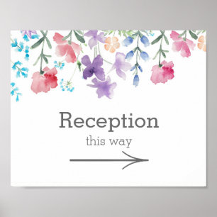 Pretty Wildflowers   Garden Wedding Reception Sign