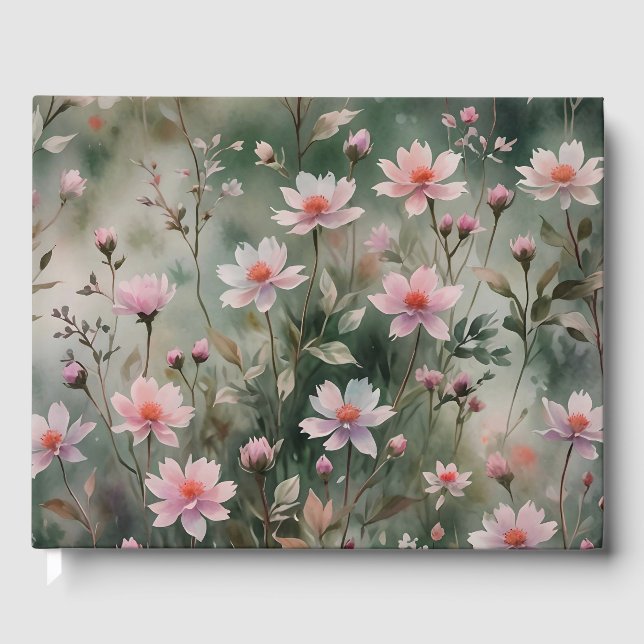 Pretty Wildflowers Guest Book (Front)