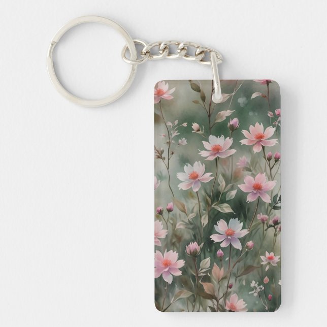 Pretty Wildflowers Key Ring (Front)