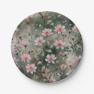 Pretty Wildflowers Paper Plate