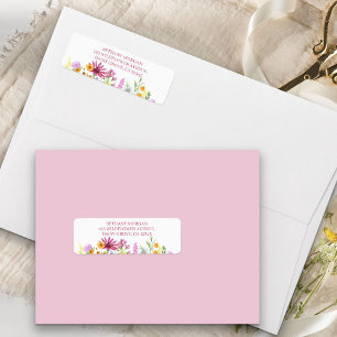 Pretty Wildflowers Return Address Label
