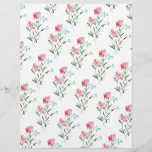 Pretty Wildflowers Rustic DIY Envelopes Liner Flyer