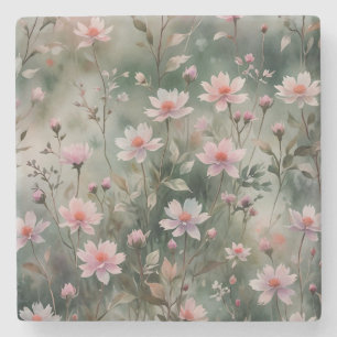 Pretty Wildflowers Stone Coaster