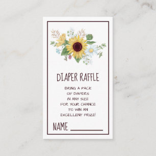 Pretty Wildflowers with Sunflower and Daisy  Enclosure Card