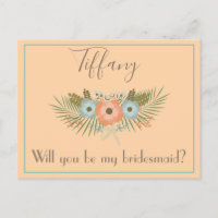 Pretty Will You be my bridesmaid floral