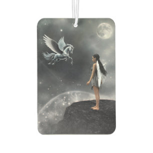 Pretty Winged Fairy and Flying Horse Car Air Freshener