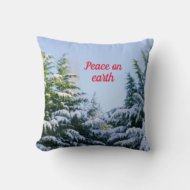 Pretty Winter Holiday Customisable Cushion (Front)