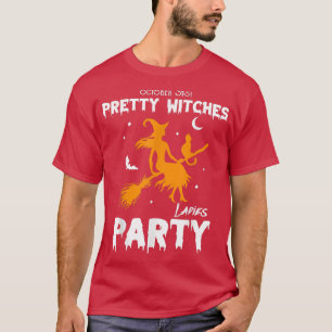 Pretty witches ladies party October 31 funny bats T-Shirt