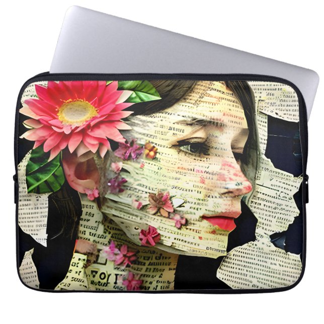 Pretty Woman Art Collage   Laptop Sleeve (Front)