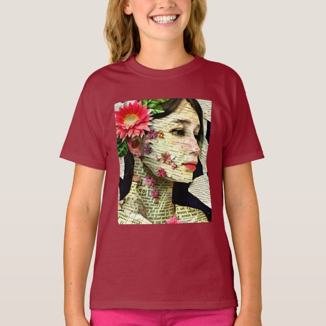Pretty Woman Art Collage   T-Shirt (Front)