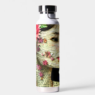 Pretty Woman Art Collage Water Bottle