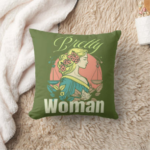 Pretty Woman – Captivating Beauty Illustration Cushion