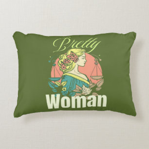 Pretty Woman – Captivating Beauty Illustration Decorative Cushion