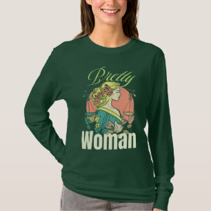 Pretty Woman – Captivating Beauty Illustration T-Shirt