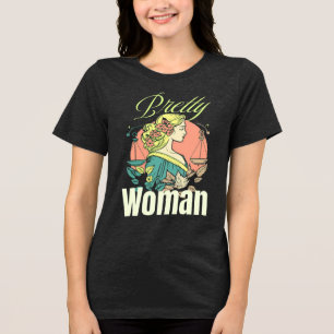 Pretty Woman – Captivating Beauty Illustration Tri-Blend Shirt