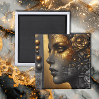 Pretty Woman in Gold Ethereal
