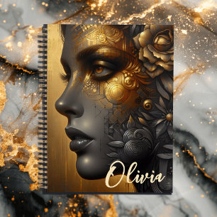 Pretty Woman in Gold Ethereal Personalised Planner