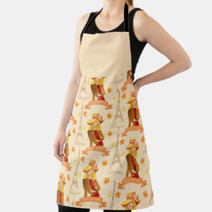 PRETTY WOMAN IN PARIS IN THE FALL  APRON