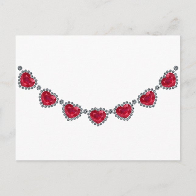 Pretty Woman Ruby Necklace Postcard (Front)