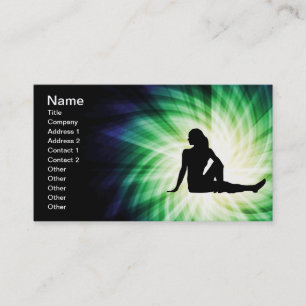 Pretty Woman Silhouette Business Card