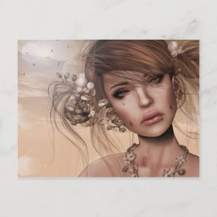 Pretty Woman with Piercings Postcard