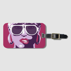 Pretty Woman with Pink lipstick Luggage Tag
