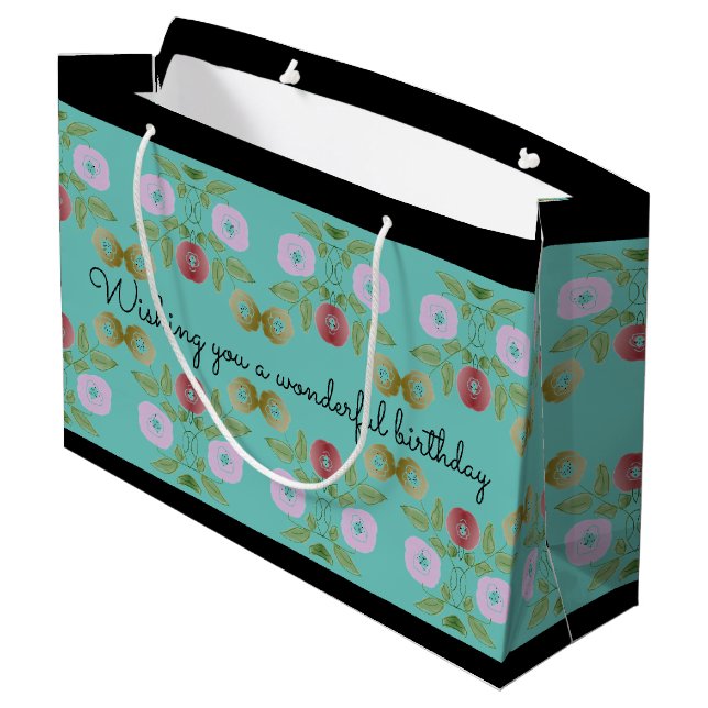 Pretty Wonderful Birthday Bag (Back Angled)
