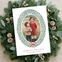 Pretty Wreath and Bow Christmas Photo