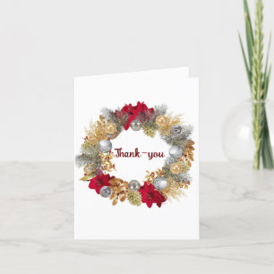 Pretty Wreath Thank You Card