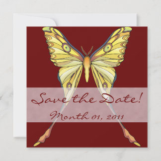Pretty Yellow Butterfly Invitations