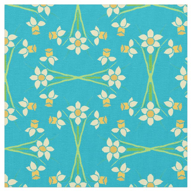 Pretty Yellow Daffodils Fabric to Customise (Close Up)