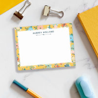 Pretty Yellow Floral Pattern Add Name