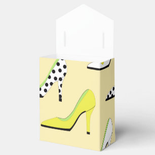 Pretty Yellow High Heels Favour Box