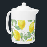 Pretty Yellow Lemons<br><div class="desc">Pretty Yellow Lemons Teapot.  Brighten up your day with a bright yellow lemon design!</div>