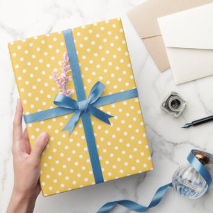 Pretty Yellow Polka Dot Wrapping Paper
