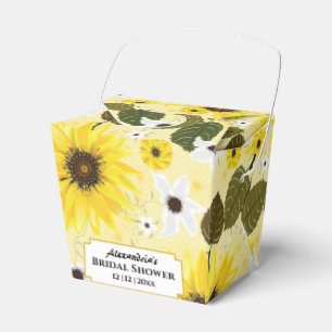 Pretty Yellow Sunflower Garden Floral Favour Box