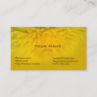 Pretty yellow wild flower dandelion business card