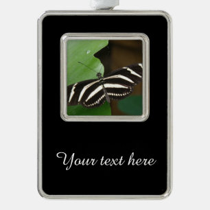 Pretty Zebra Longwing Butterfly Custom Ornament