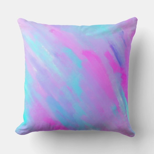 PrettyBright Bold Original Abstract Colourful Arty Cushion (Front)