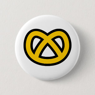 Pretzel 6 Cm Round Badge