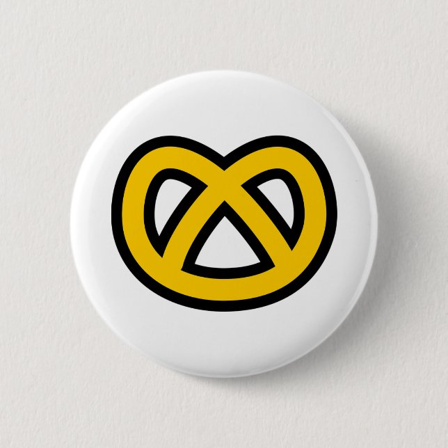 Pretzel 6 Cm Round Badge (Front)