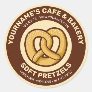 Pretzel Cafe and Bakery Label