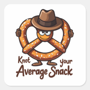 Pretzel Dealer Pretzels Snack Oktoberfest Baking Square Sticker