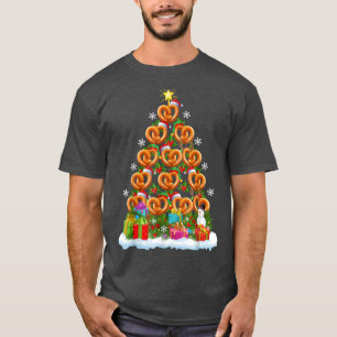 Pretzel Fast Food Xmas Tree Lighting Santa Pretzel T-Shirt