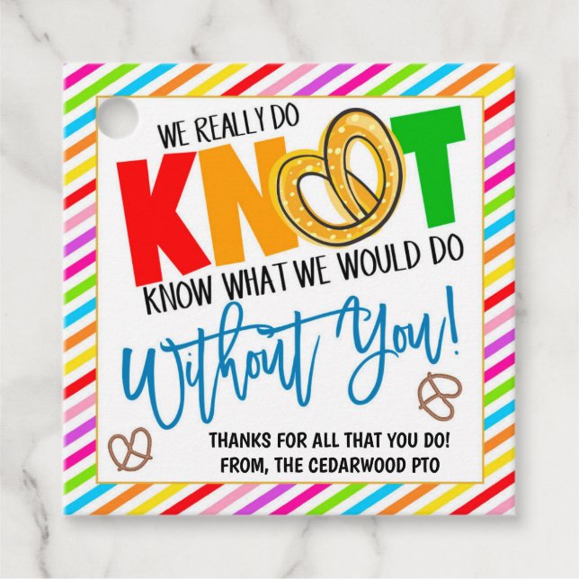 Pretzel Gift Tag (Front)