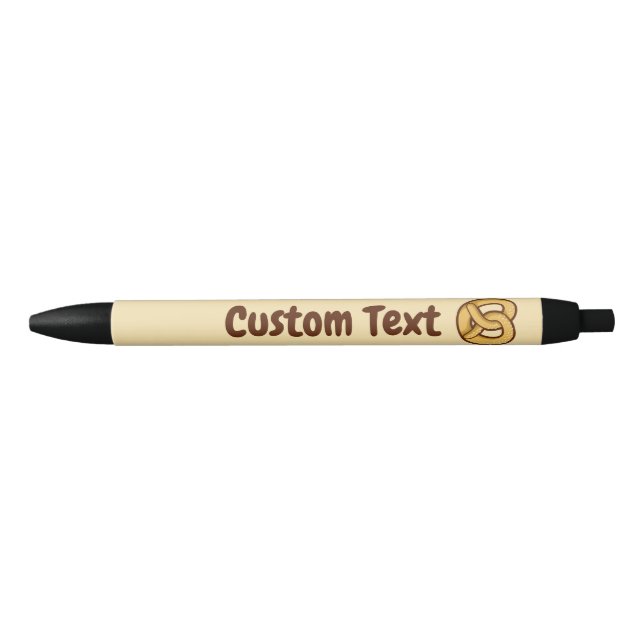 Pretzel Icon Black Ink Pen (Front)