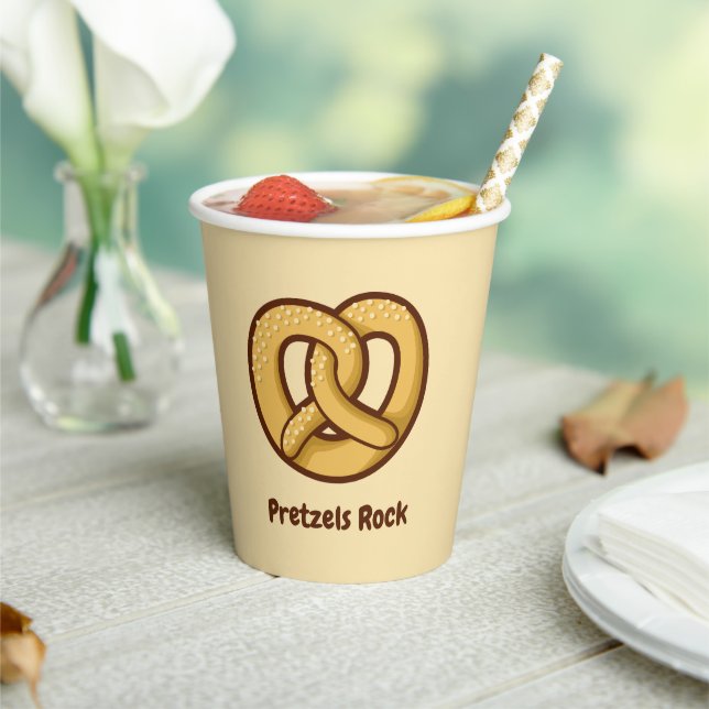 Pretzel Icon Paper Cups (Insitu)
