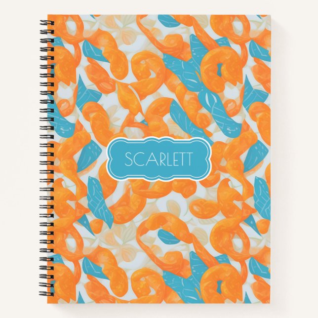 Pretzel Mosaic Colourful Personalised Pattern Notebook (Front)